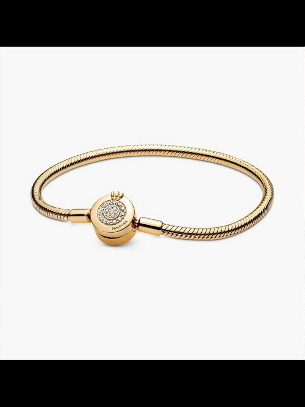 Pandora Moments Sparkling Crown Snake Chain Bracelet